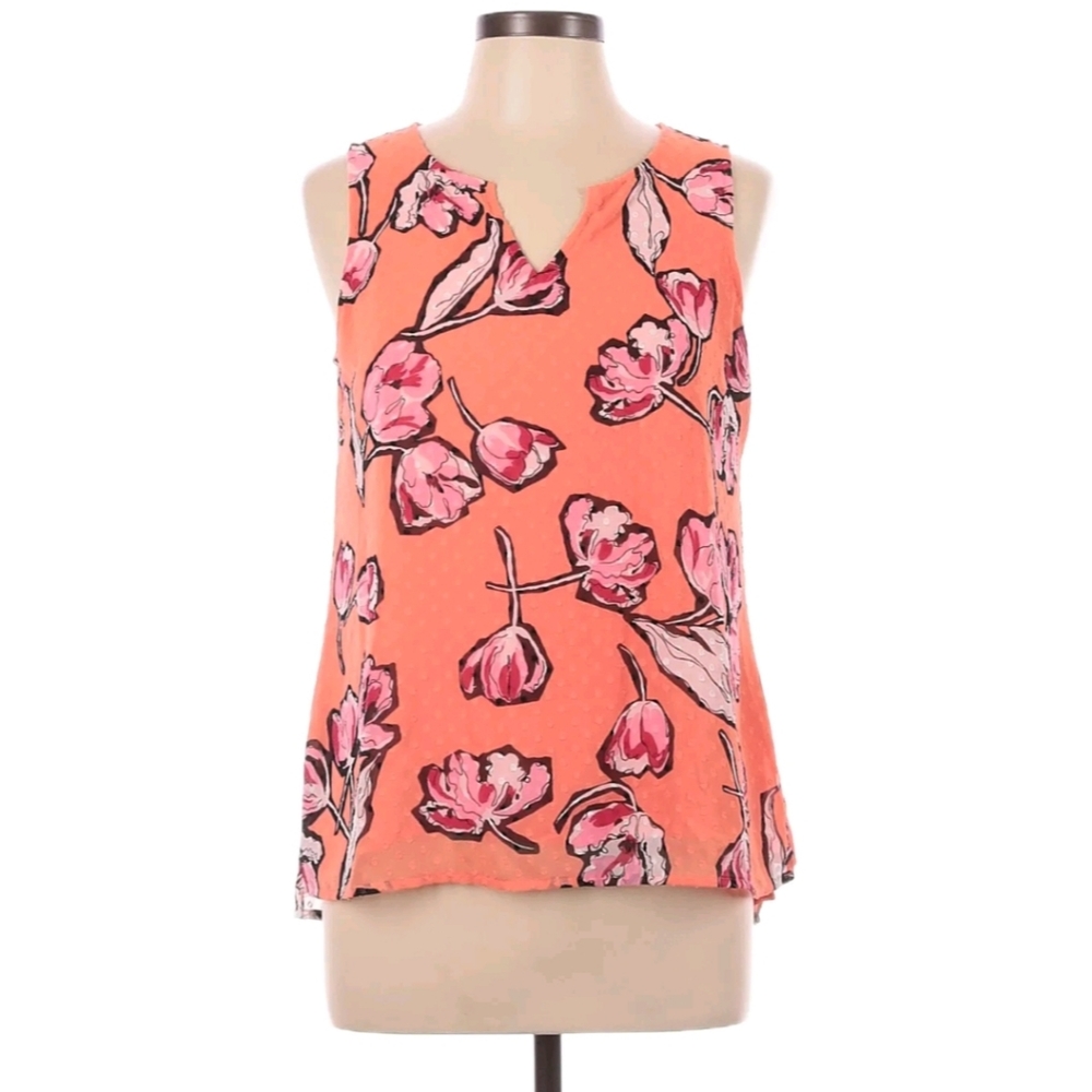 Apt. 9 Women Orange Sleeveless Blouse Size XS